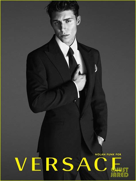 Nolan Gerard Funk Goes Shirtless for Versace's Spring 2014 .